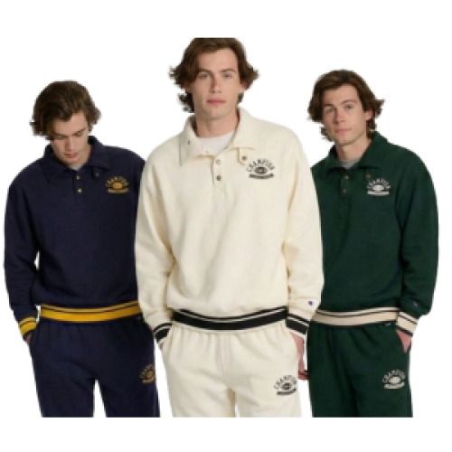 Champion Men's Mock Neck Sweatshirt