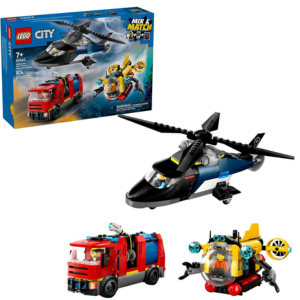 LEGO 874-Piece Helicopter, Fire Truck & Submarine Remix Building Set