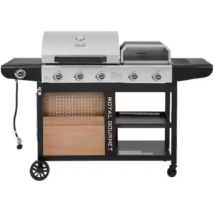 Royal Gourmet Propane Gas Grill & Pizza Oven w/Side Burner