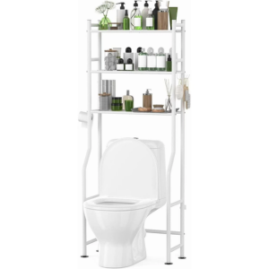 3-Tier Over The Toilet Storage Shelf w/Paper Holder