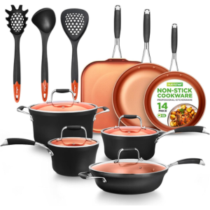 NutriChef 14-Piece Nonstick Pots & Pans Set