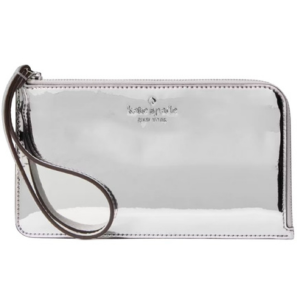Kate Spade Lucy Mirror Metallic L-Zip Wristlet