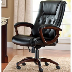 Better Homes & Gardens Adjustable Leather Mid-Back Office Chair