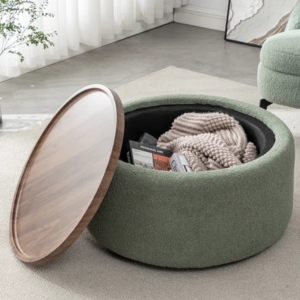 Wade Logan Boucle Ottoman w/Storage