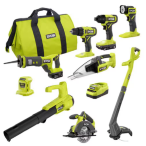 Ryobi One+ 18V Cordless 9-Tool Kit