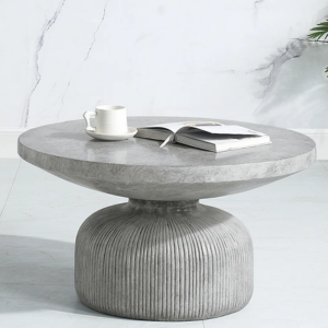 Weathered Concrete Round Coffee Table