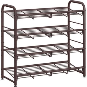 4-Tier Metal Stackable Shoe Rack