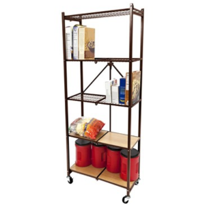 Origami Collapsible 5-Tier Storage Rack w/Wheels