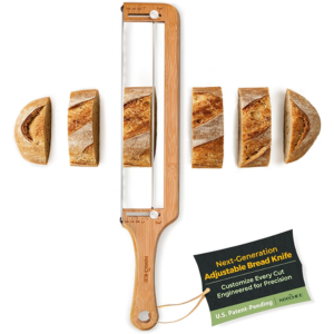 Bamboo Frame Adjustable Bread Slicer