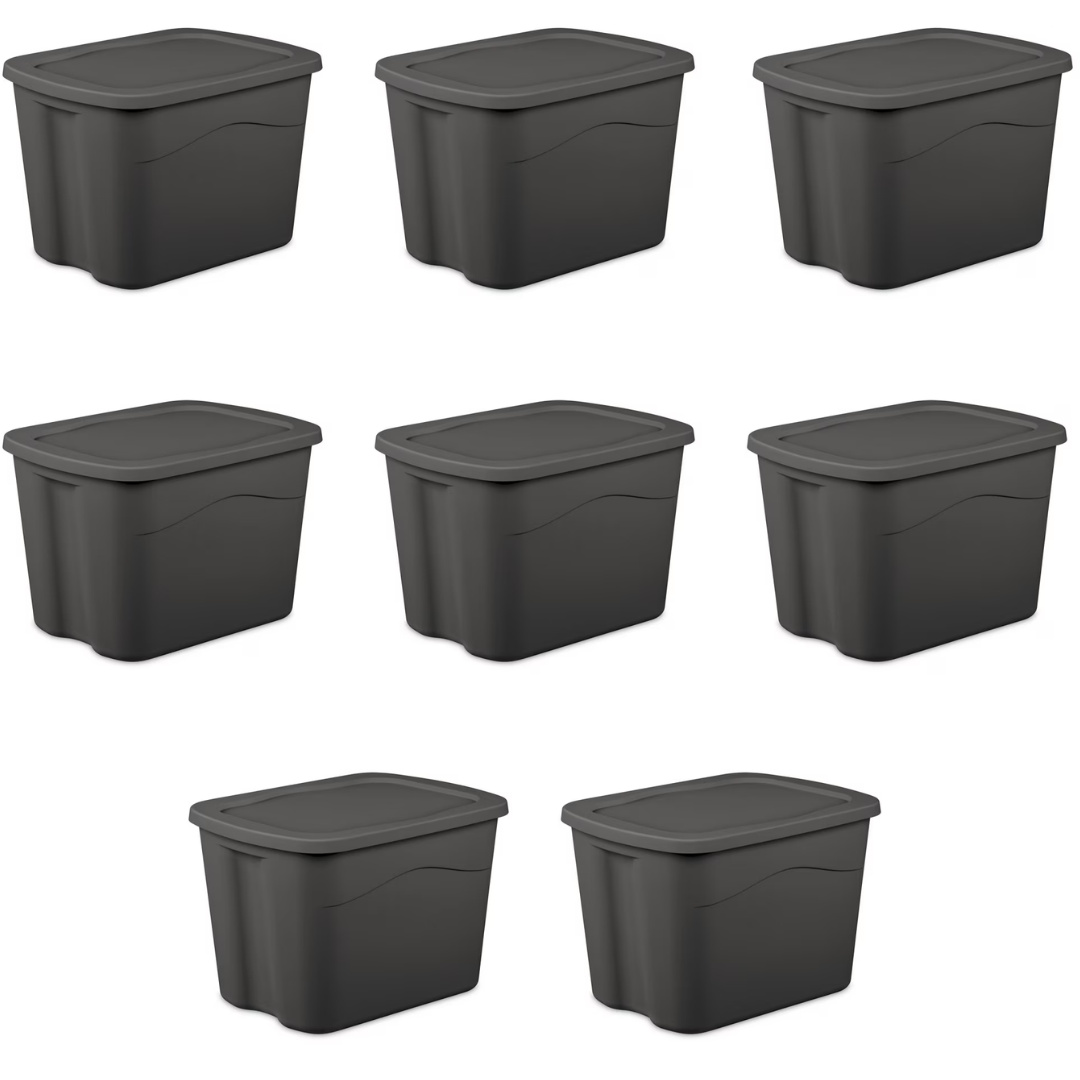 Sterilite 8-Pack Large 18Gal Storage Bin