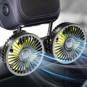 Dual-Head USB Car Backseat Fan