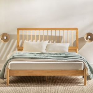 Walker Edison Mid-Century Wood Queen Bedframe