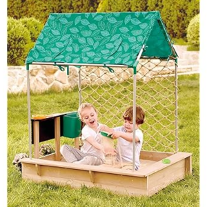 Garden Wood Cabana Sandbox