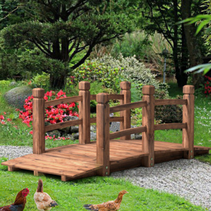 Wood 5' Garden Bridge