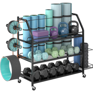 Home Gym Dumbbell Rack w/Wheels