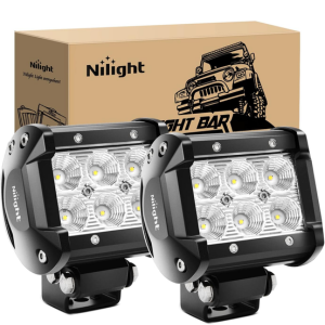 2-Piece Nilight 1260-Lumen Flood LED Off Road Lights