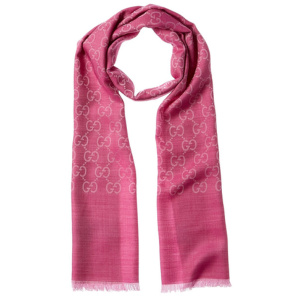 Gucci Logo Jacquard Wool & Silk-Blend Scarf