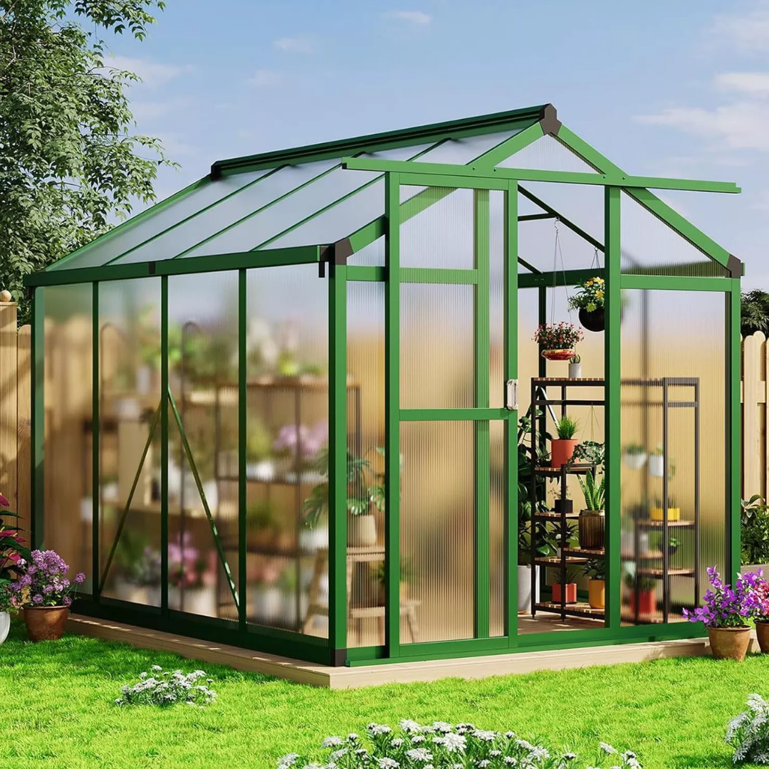 Polycarbonate 8' Walk-In Adjustable Vent Greenhouse
