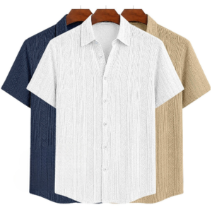3-Pack Men's Textured Jacquard Shirts