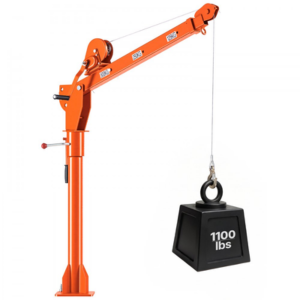 Manual Winch 360° Swivel 1100lb Telescopic Truck Crane