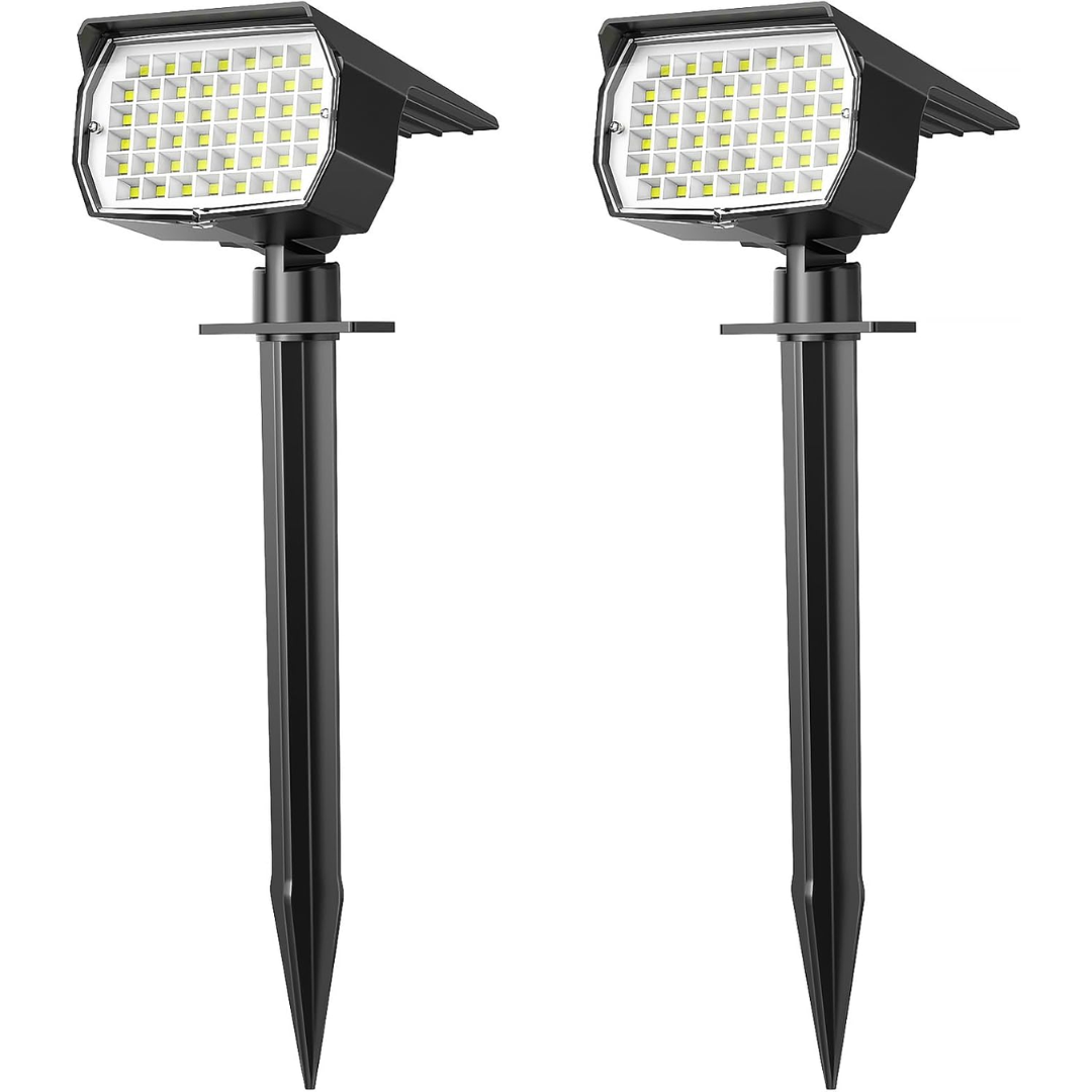 2-Pack Solar 46 LED Spot Lights
