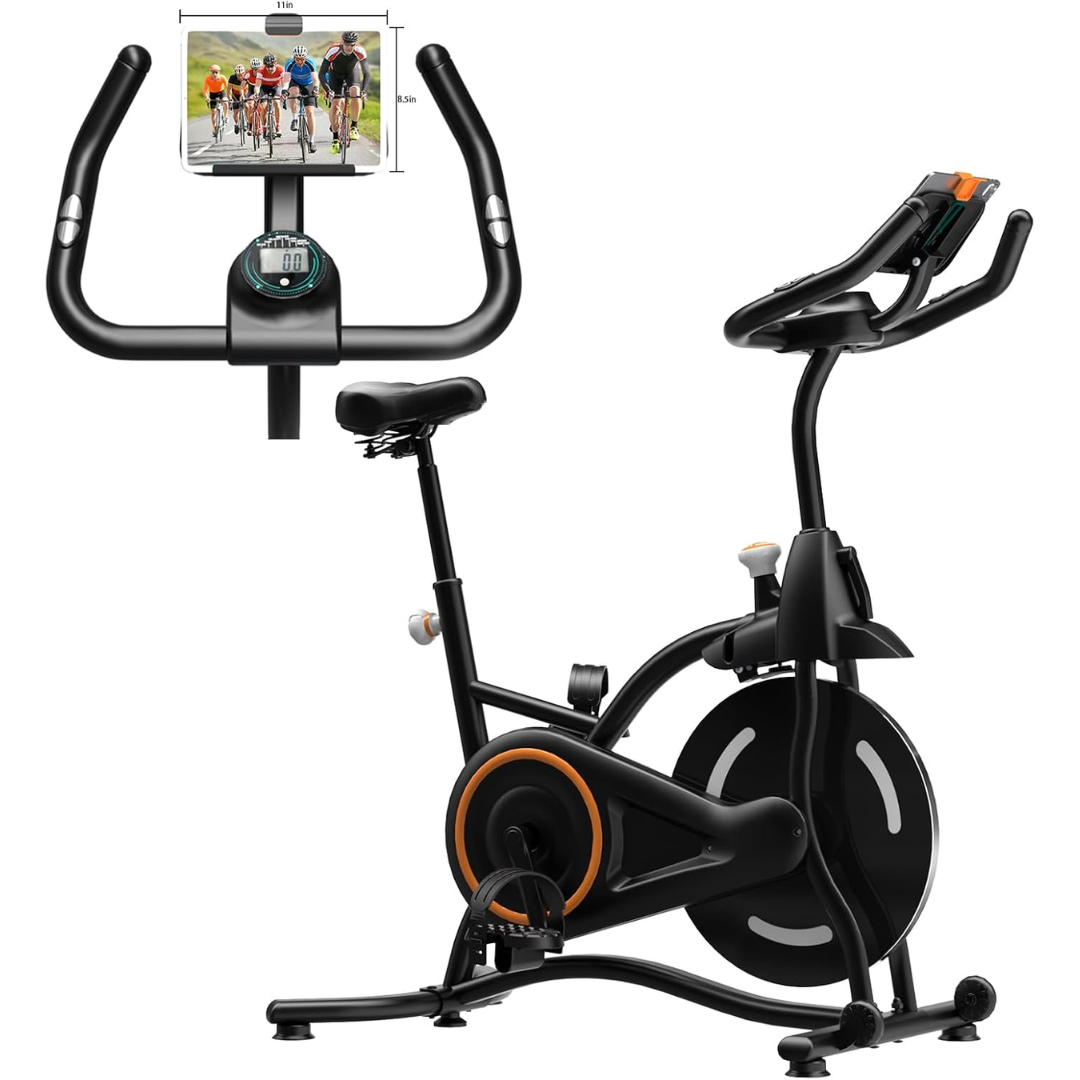 Compact Indoor Exercise Bike w/Tablet Mount