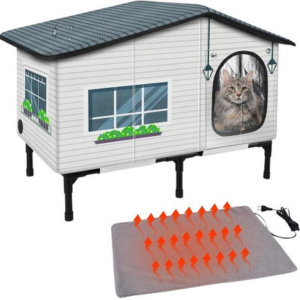 Outdoor Weatherproof Heated Cat House