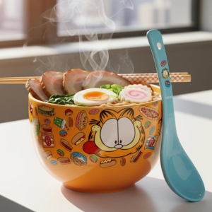 Garfield 20oz Ramen Noodle Bowl w/Chopsticks