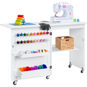 BCP Folding Sewing Machine Table w/Craft Storage