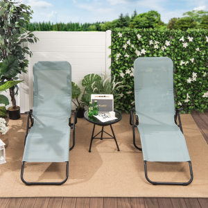 2-Piece Folding Zero Gravity Lounge Chairs