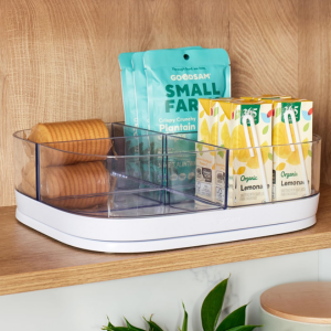 4-Bins Lazy Susan Turntable Organizer