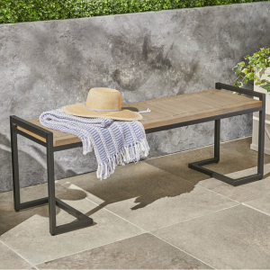 Noble House Outdoor Iron Bench