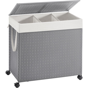 Songmics 140L Rolling Laundry Hamper w/Lid