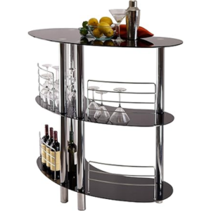 Metal & Glass Wine Storage Rack