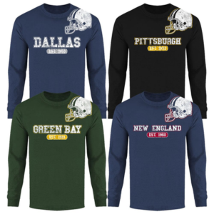 Men's Football Themed Long Sleeve Shirt