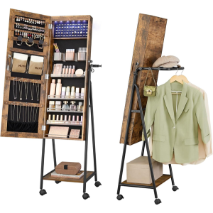 Songmics Lockable Mirror Jewelry Cabinet
