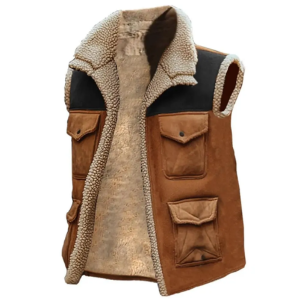 Men's Faux Suede Fleece Vest