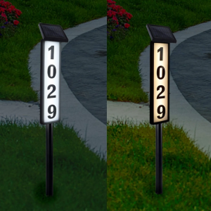 Solar LED Illuminated House Address Sign