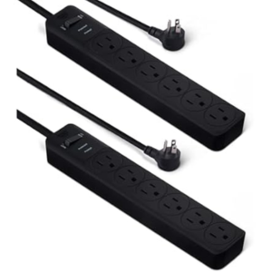 2-Pack AmazonBasics 6-Outlet 2' Surge Protector
