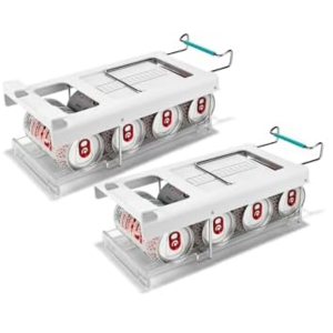 2-Pack Foldable Under-Shelf Fridge Can Organizers