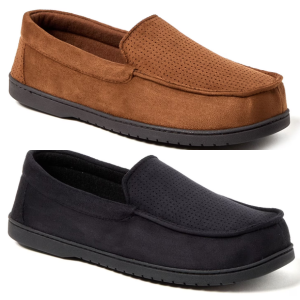 Dearfoams Jason Men's Microsuede Moccasin Slippers