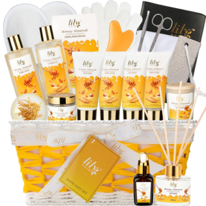 21-Piece Almond Spa Gift Set w/Basket