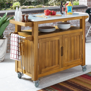 Wood Rolling Kitchen Island Cart