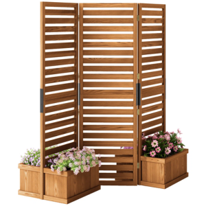 Arlmont & Co. 3-Panel Privacy Screen w/Planters
