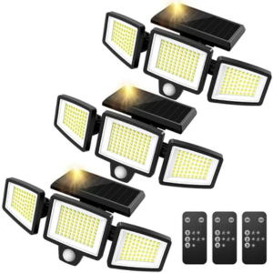 3-Pack Motion Sensor LED Solar Flood Lights