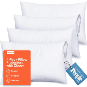 4-Pack Ultra Soft Standard Pillow Protectors w/Zipper