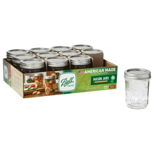 12-Pack Ball 8oz. Glass Mason Jars