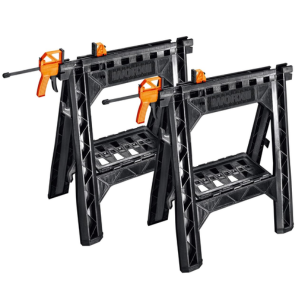 Worx 2-Pack Clamping Sawhorses w/Bar Clamps