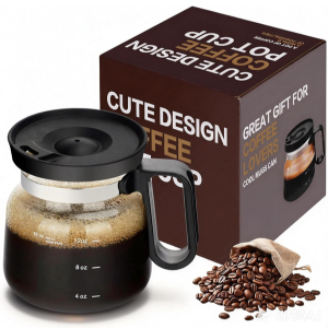 Glass 16oz Coffee Pot Mug