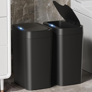 2-Pack 2.7Gal Bathroom Automatic Trash Can w/Lid